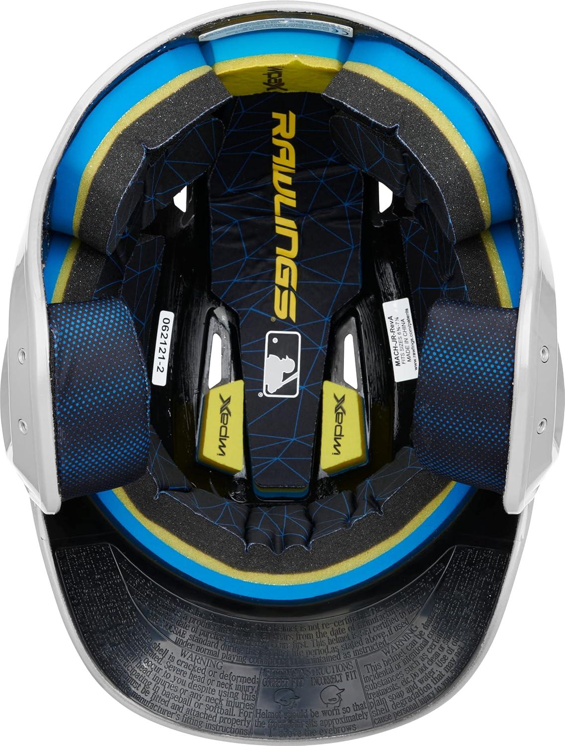 image:imageRawlings  MACH Baseball Batting Helmet  Gloss  JR amp SR Sizes  Multiple ColorsGloss White