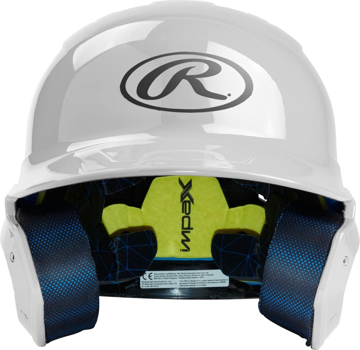 image:imageRawlings  MACH Baseball Batting Helmet  Gloss  JR amp SR Sizes  Multiple ColorsGloss White