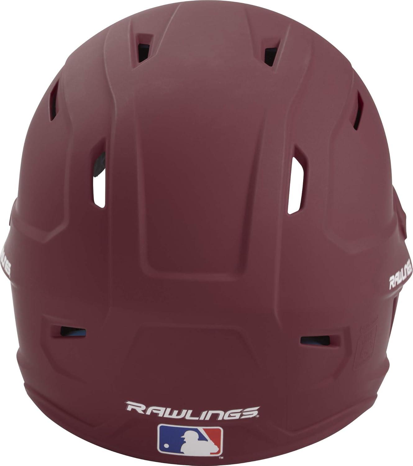 image:imageRawlings  MACH Baseball Batting Helmet  Matte  JR amp SR Sizes  Multiple ColorsMatte Maroon