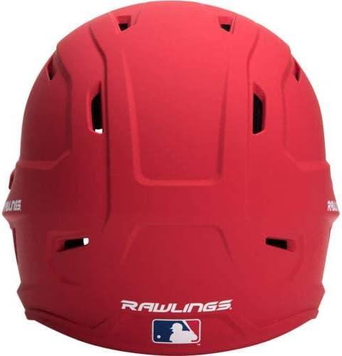 image:imageRawlings  MACH Baseball Batting Helmet  Matte  JR amp SR Sizes  Multiple ColorsMatte Scarlet