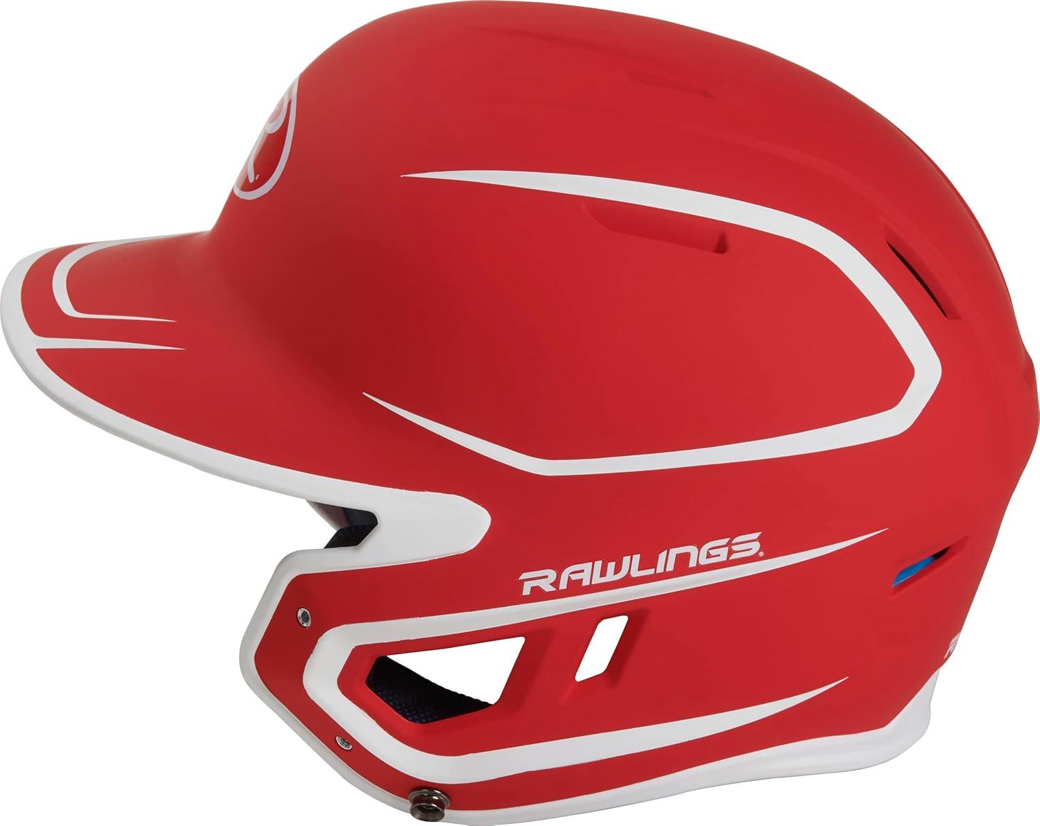 image:imageRawlings  MACH Baseball Batting Helmet  Matte Two Tone  JR amp SR Sizes  Multiple ColorsMatte ScarletWhite