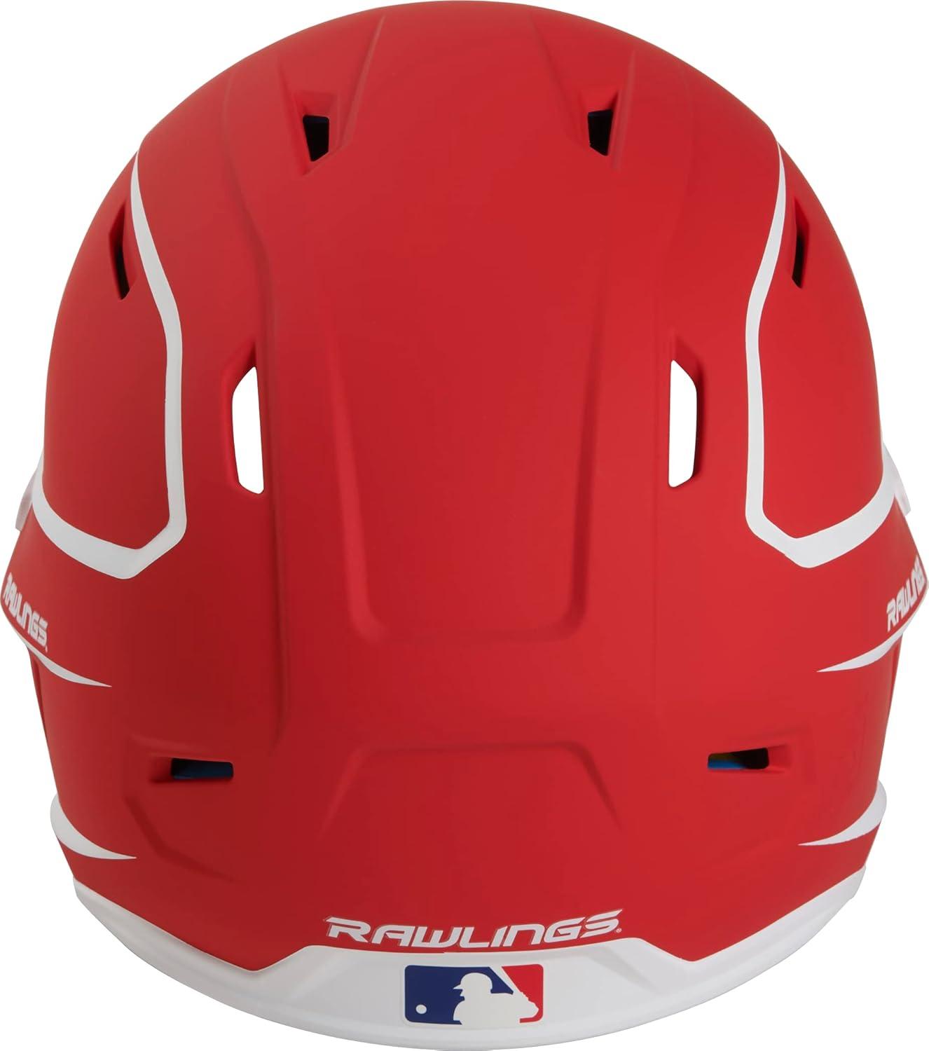 image:imageRawlings  MACH Baseball Batting Helmet  Matte Two Tone  JR amp SR Sizes  Multiple ColorsMatte ScarletWhite