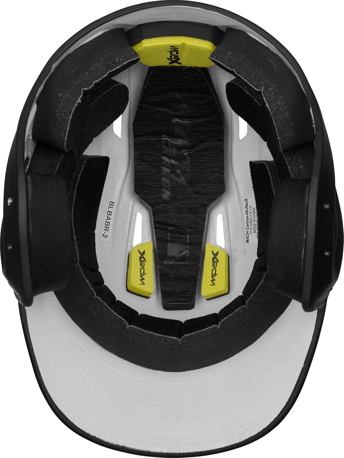 image:imageRawlings  MACH Carbon Baseball Batting Helmet  Matte  Multiple Sizes  Multiple ColorsMatte Black
