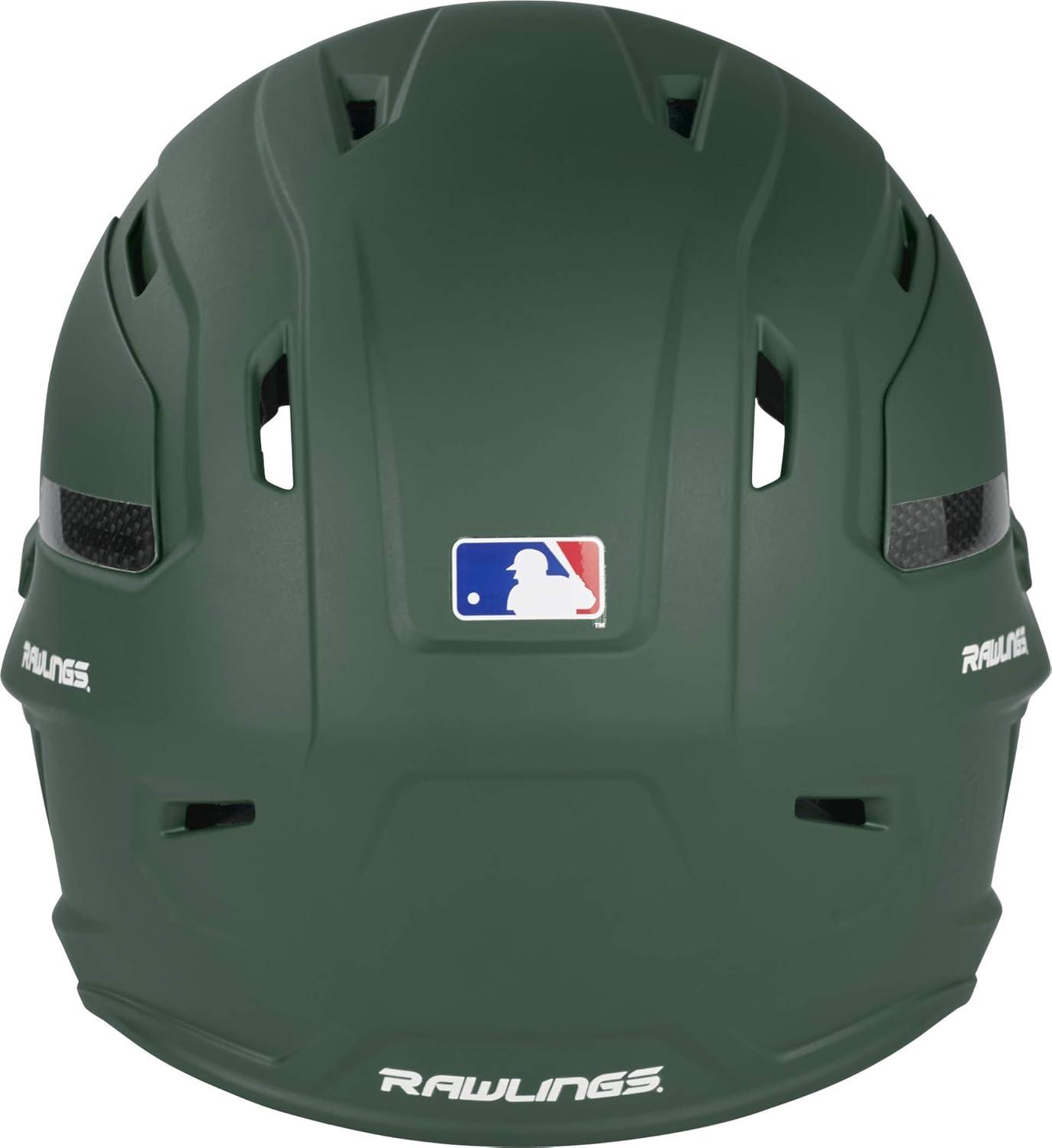 image:imageRawlings  MACH Carbon Baseball Batting Helmet  Matte  Multiple Sizes  Multiple ColorsMatte Dark Green