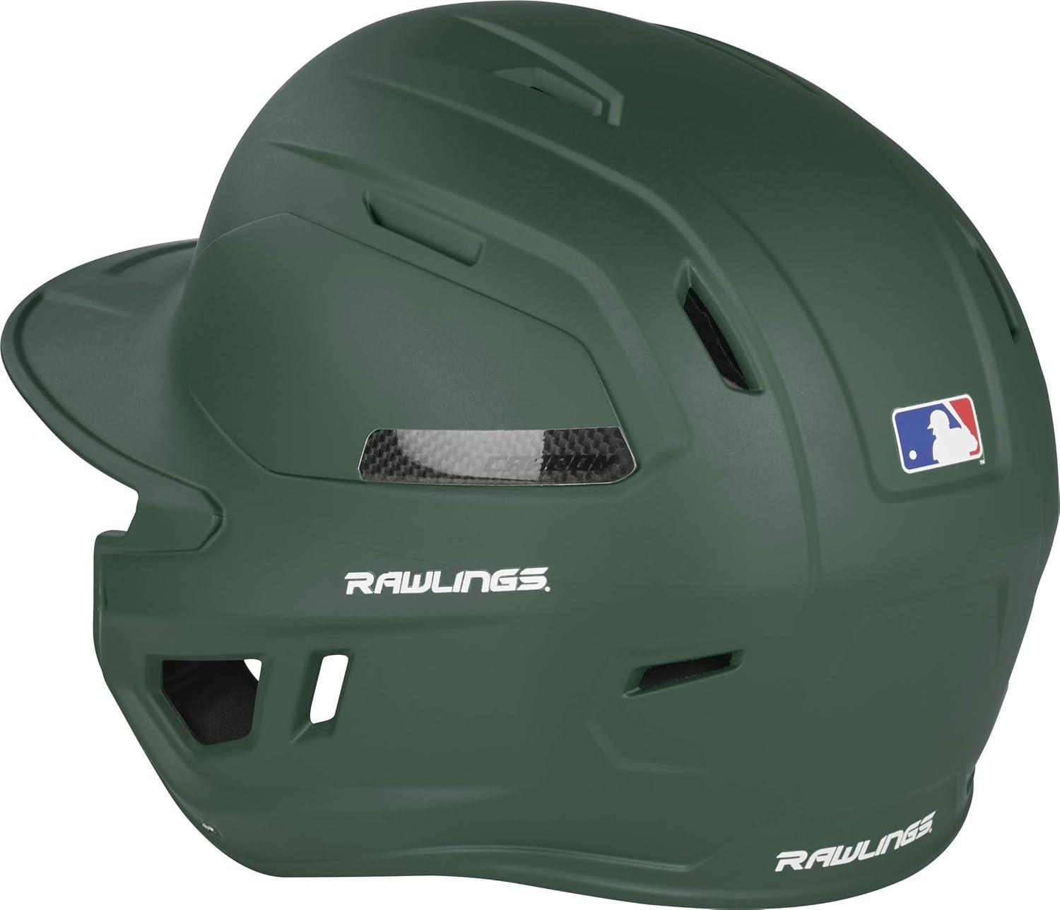 image:imageRawlings  MACH Carbon Baseball Batting Helmet  Matte  Multiple Sizes  Multiple ColorsMatte Dark Green