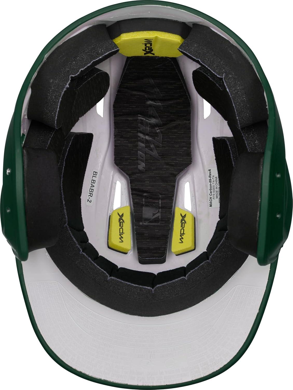 image:imageRawlings  MACH Carbon Baseball Batting Helmet  Matte  Multiple Sizes  Multiple ColorsMatte Dark Green