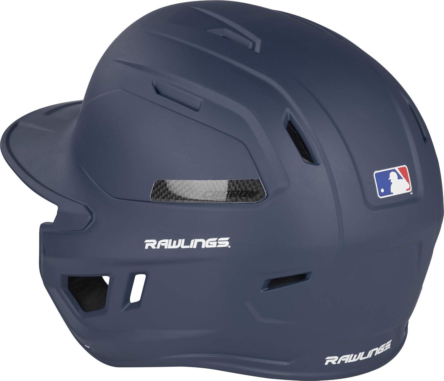 image:imageRawlings  MACH Carbon Baseball Batting Helmet  Matte  Multiple Sizes  Multiple ColorsMatte Navy