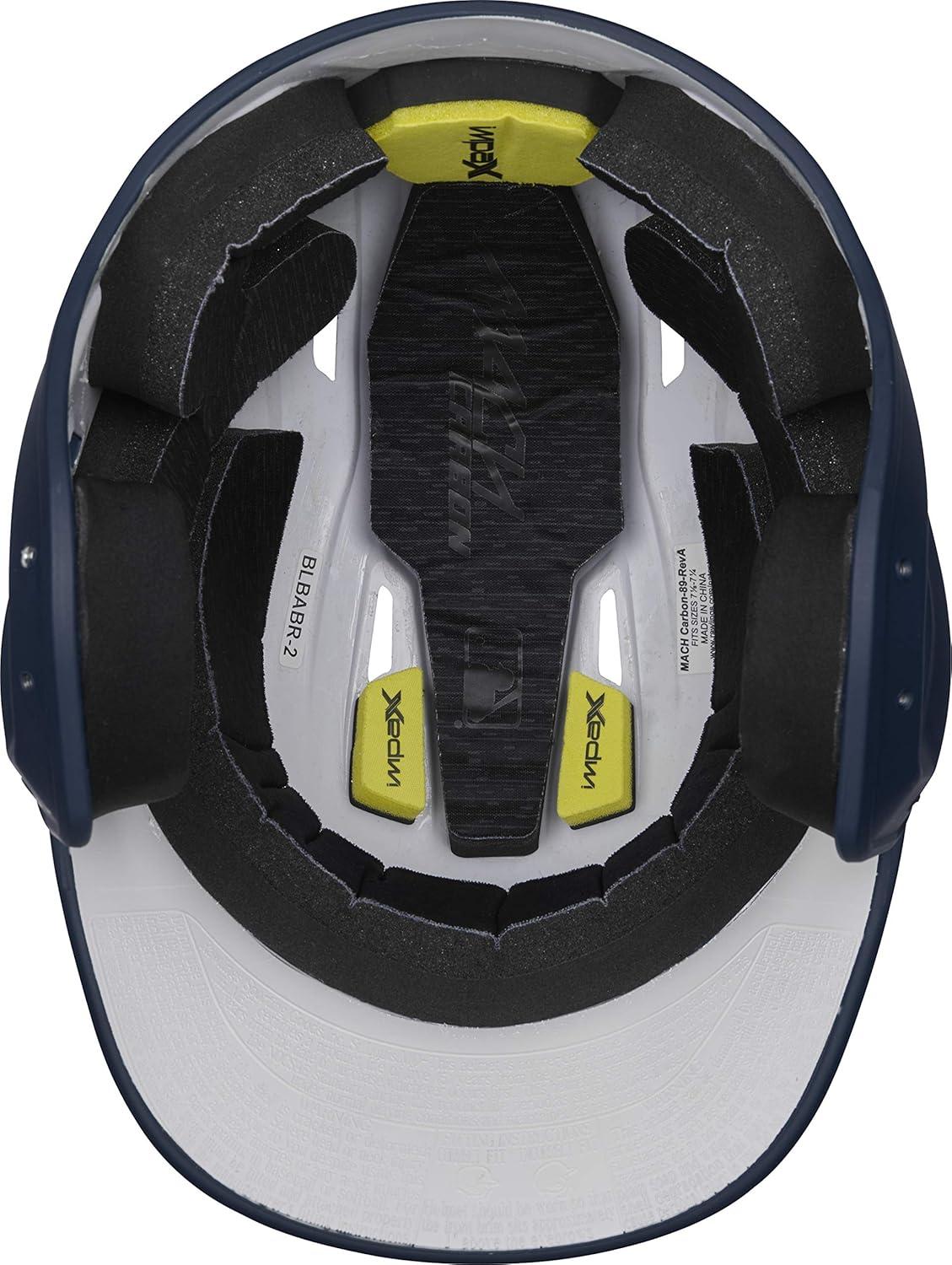 image:imageRawlings  MACH Carbon Baseball Batting Helmet  Matte  Multiple Sizes  Multiple ColorsMatte Navy