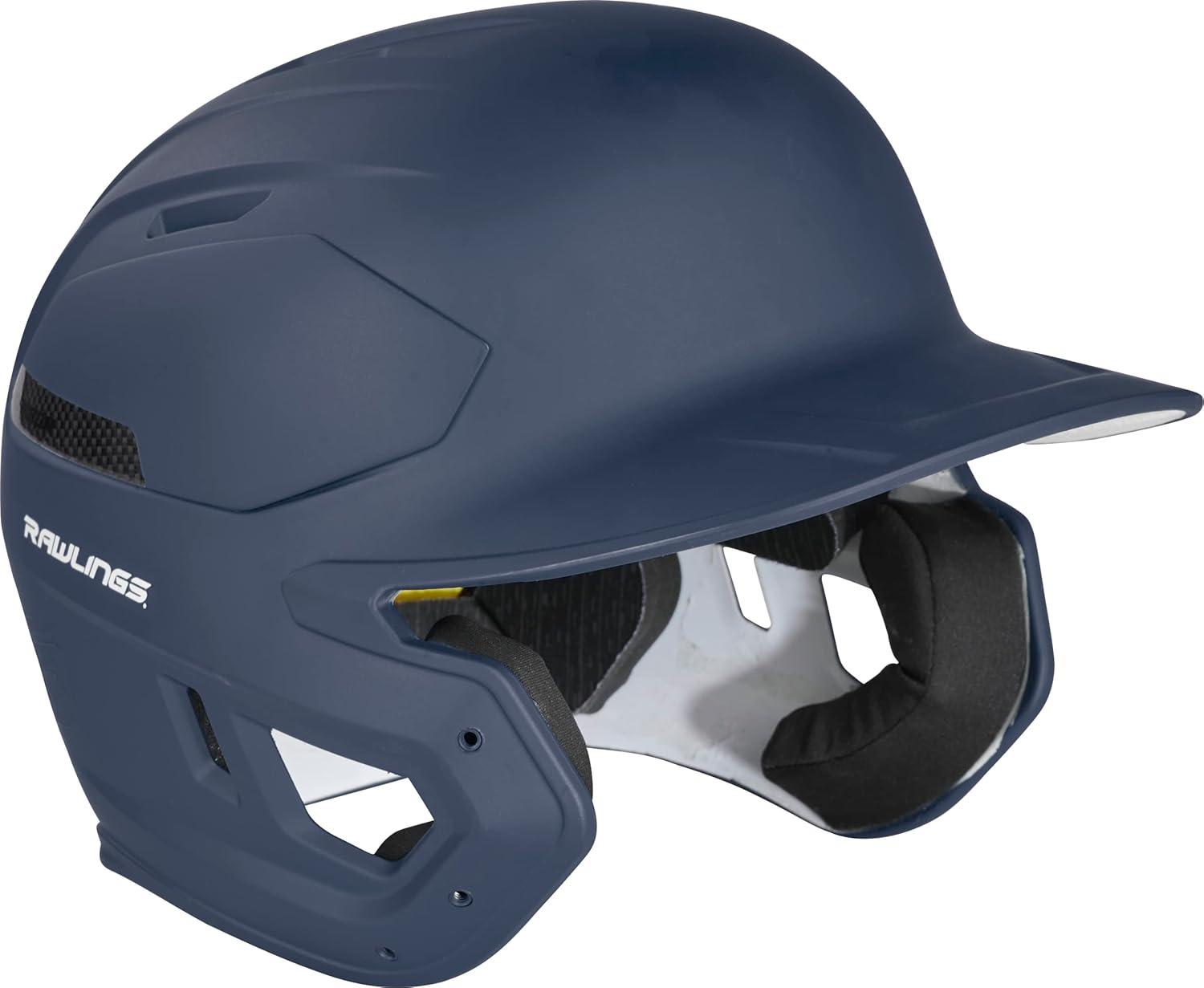 image:imageRawlings  MACH Carbon Baseball Batting Helmet  Matte  Multiple Sizes  Multiple ColorsMatte Navy