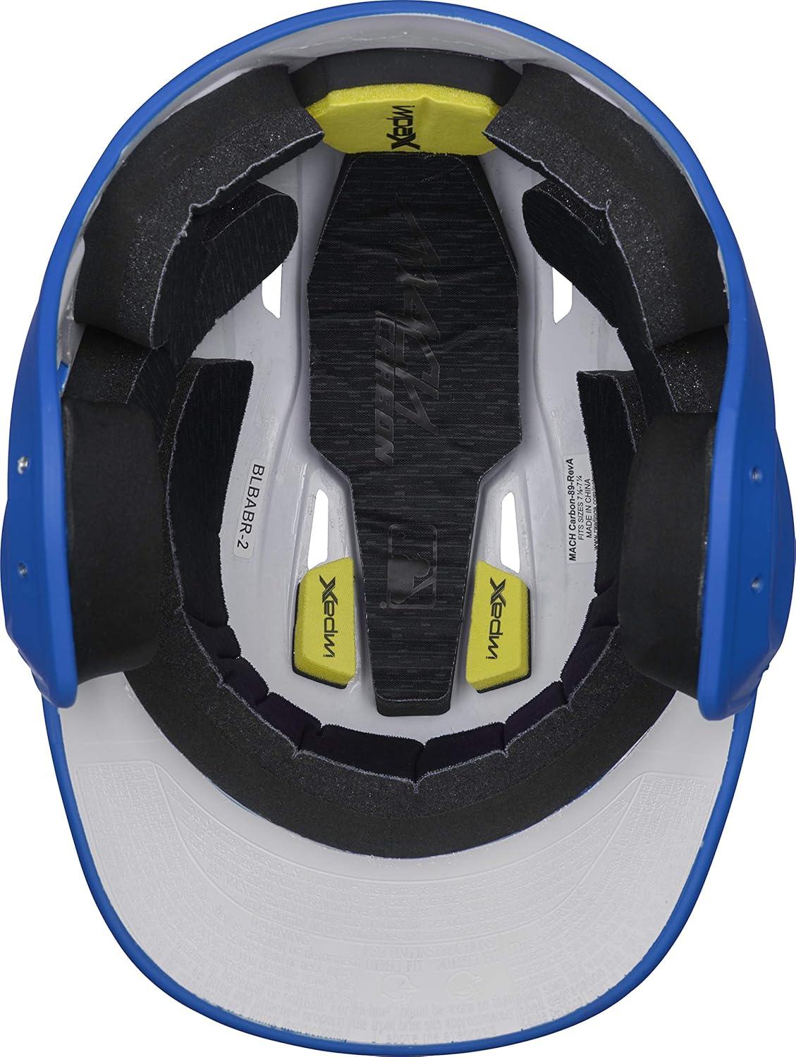 image:imageRawlings  MACH Carbon Baseball Batting Helmet  Matte  Multiple Sizes  Multiple ColorsMatte Royal