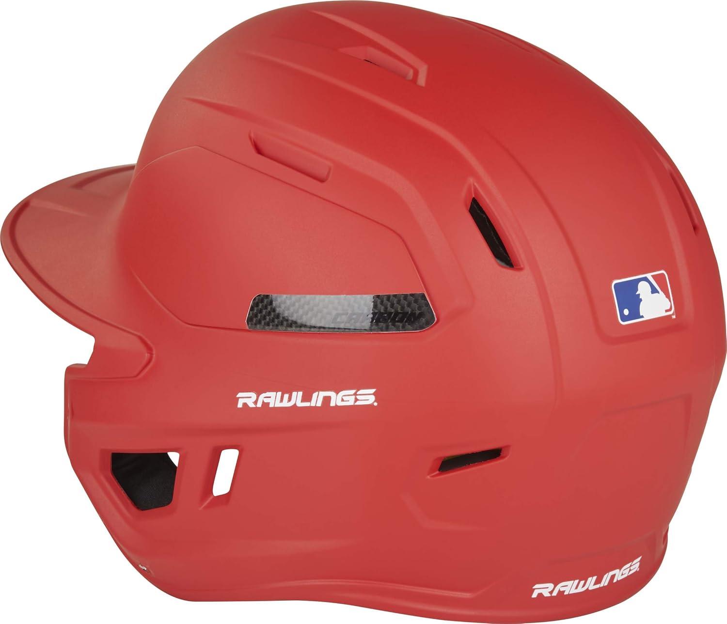 image:imageRawlings  MACH Carbon Baseball Batting Helmet  Matte  Multiple Sizes  Multiple ColorsMatte Scarlet