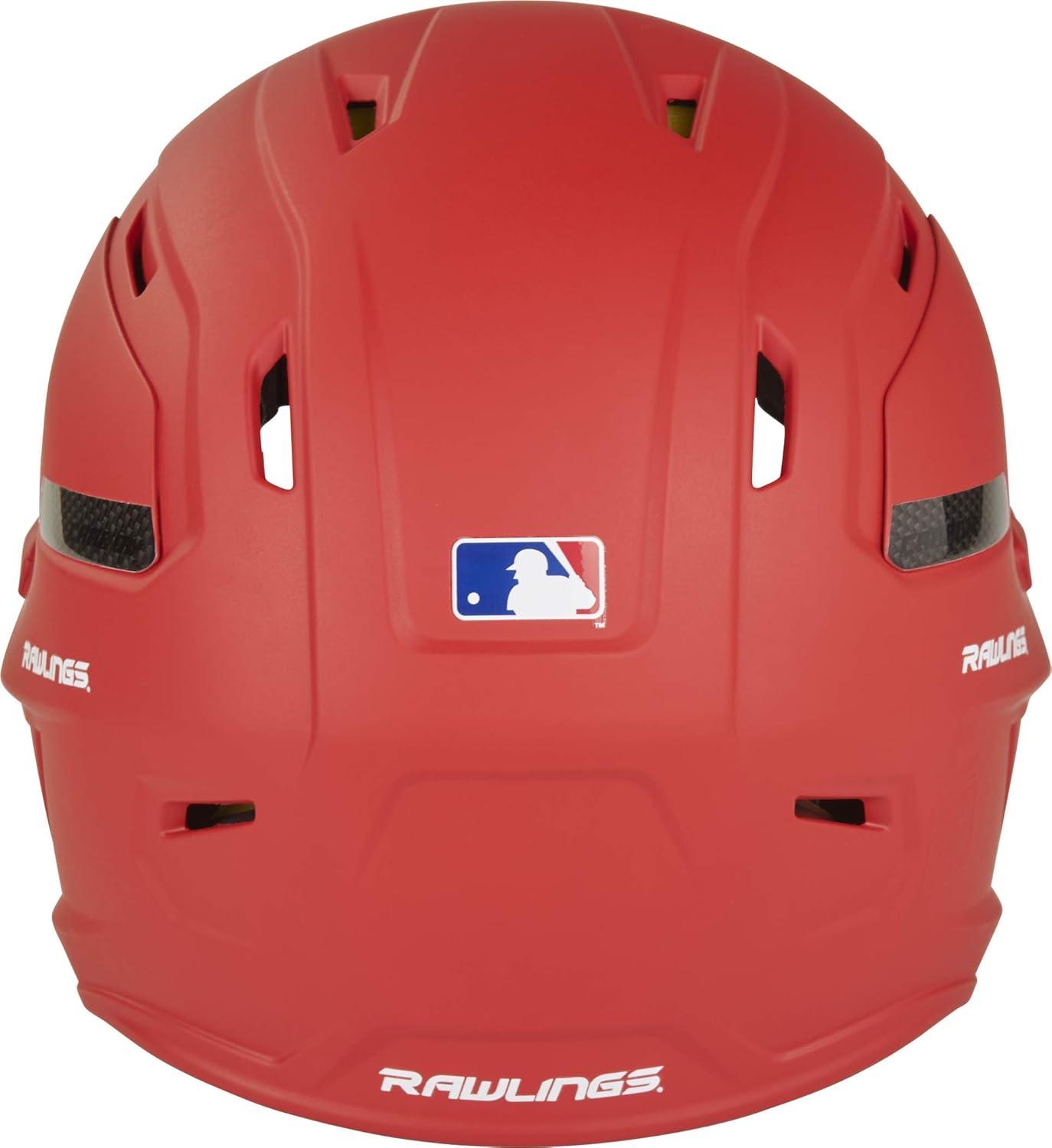 image:imageRawlings  MACH Carbon Baseball Batting Helmet  Matte  Multiple Sizes  Multiple ColorsMatte Scarlet