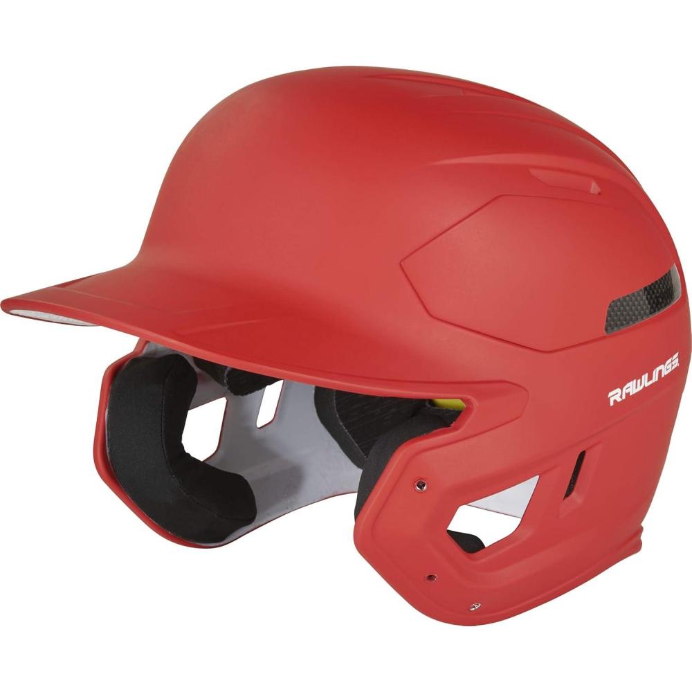 image:imageRawlings  MACH Carbon Baseball Batting Helmet  Matte  Multiple Sizes  Multiple ColorsMatte Scarlet