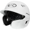 image:imageRawlings R16 Velo Reversible EXT Batting Helmet  Reversible Face GuardMatte White