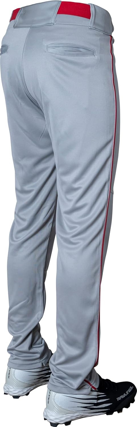 image:imageRawlings  Boys Launch Series Baseball Pants  Full Length SemiRelaxed Fit  Youth Sizes  Solid  Multiple ColorsGreyRed