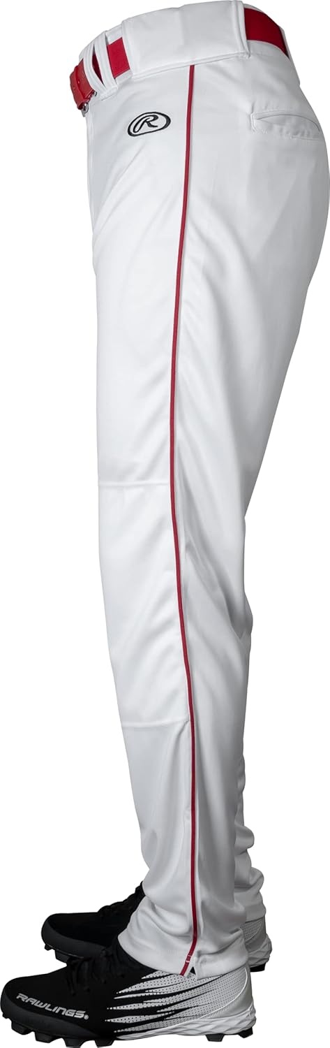 image:imageRawlings  Boys Launch Series Baseball Pants  Full Length SemiRelaxed Fit  Youth Sizes  Solid  Multiple ColorsWhiteRed