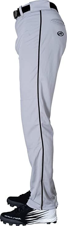 image:imageRawlings  PRO 150 Series Baseball Pants  Full Length SemiRelaxed Fit  Youth Sizes  Piped  Multiple ColorsGrey  Black