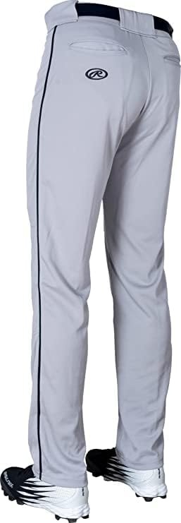image:imageRawlings  PRO 150 Series Baseball Pants  Full Length SemiRelaxed Fit  Youth Sizes  Piped  Multiple ColorsGrey  Navy