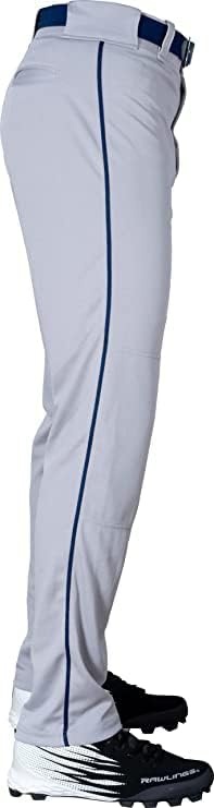 image:imageRawlings  PRO 150 Series Baseball Pants  Full Length SemiRelaxed Fit  Youth Sizes  Piped  Multiple ColorsGrey  Navy