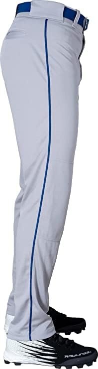 image:imageRawlings  PRO 150 Series Baseball Pants  Full Length SemiRelaxed Fit  Youth Sizes  Piped  Multiple ColorsGrey  Royal