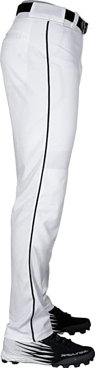image:imageRawlings  PRO 150 Series Baseball Pants  Full Length SemiRelaxed Fit  Youth Sizes  Piped  Multiple ColorsWhite  Black
