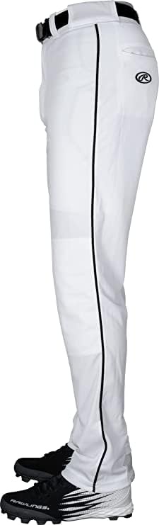 image:imageRawlings  PRO 150 Series Baseball Pants  Full Length SemiRelaxed Fit  Youth Sizes  Piped  Multiple ColorsWhite  Black