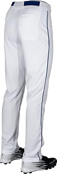 image:imageRawlings  PRO 150 Series Baseball Pants  Full Length SemiRelaxed Fit  Youth Sizes  Piped  Multiple ColorsWhite  Navy