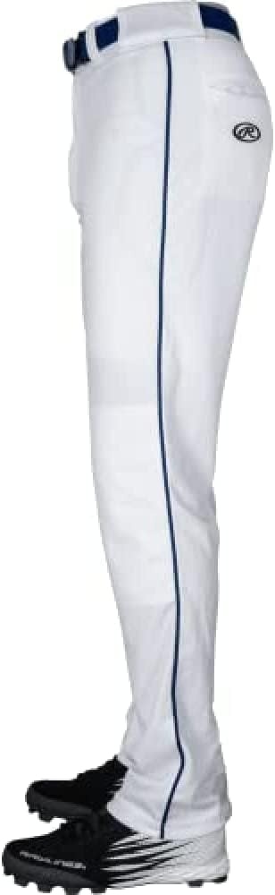 image:imageRawlings  PRO 150 Series Baseball Pants  Full Length SemiRelaxed Fit  Youth Sizes  Piped  Multiple ColorsWhite  Navy