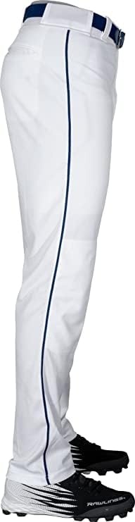 image:imageRawlings  PRO 150 Series Baseball Pants  Full Length SemiRelaxed Fit  Youth Sizes  Piped  Multiple ColorsWhite  Navy