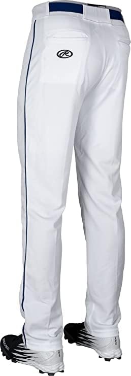 image:imageRawlings  PRO 150 Series Baseball Pants  Full Length SemiRelaxed Fit  Youth Sizes  Piped  Multiple ColorsWhite  Navy