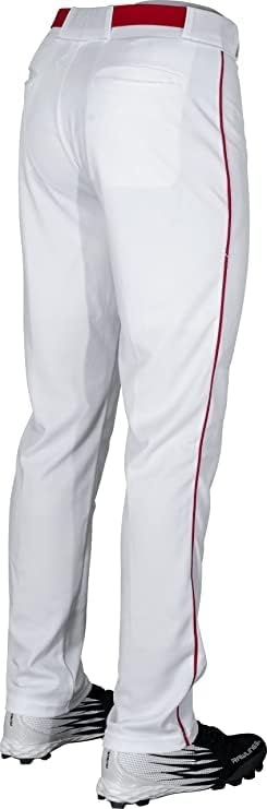 image:imageRawlings  PRO 150 Series Baseball Pants  Full Length SemiRelaxed Fit  Youth Sizes  Piped  Multiple ColorsWhite  Red
