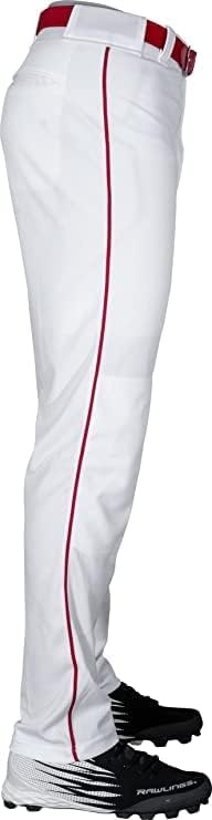 image:imageRawlings  PRO 150 Series Baseball Pants  Full Length SemiRelaxed Fit  Youth Sizes  Piped  Multiple ColorsWhite  Red