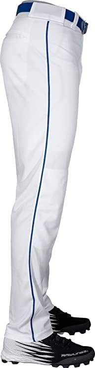 image:imageRawlings  PRO 150 Series Baseball Pants  Full Length SemiRelaxed Fit  Youth Sizes  Piped  Multiple ColorsWhite  Royal