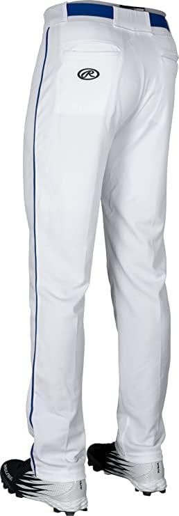 image:imageRawlings  PRO 150 Series Baseball Pants  Full Length SemiRelaxed Fit  Youth Sizes  Piped  Multiple ColorsWhite  Royal