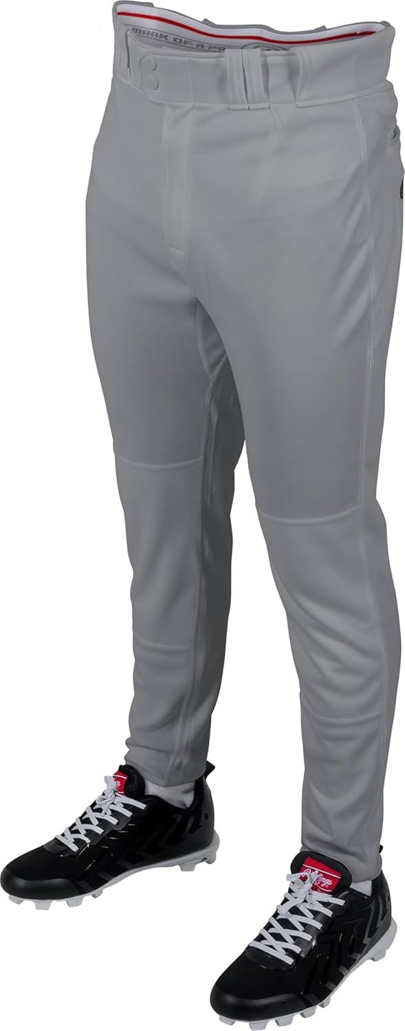 image:imageRawlings Mens Pro 150 Series Baseball Pants  Tapered Jogger Fit  Adult Sizes  Solid  Multiple ColorsGrey