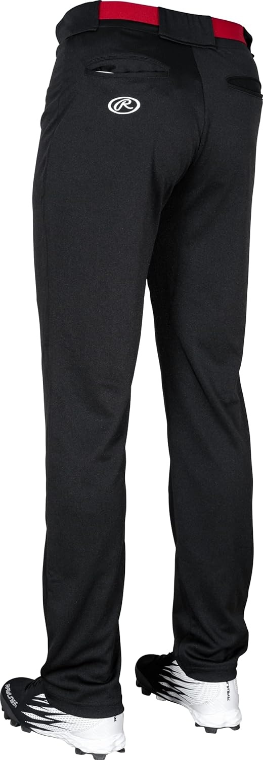 image:imageRawlings SemiRelaxed Full Length Baseball Pant  Solid amp Piped Options  Youth Sizes  Multiple ColorsBlack