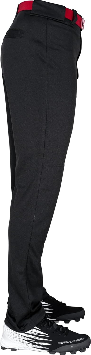 image:imageRawlings SemiRelaxed Full Length Baseball Pant  Solid amp Piped Options  Youth Sizes  Multiple ColorsBlack