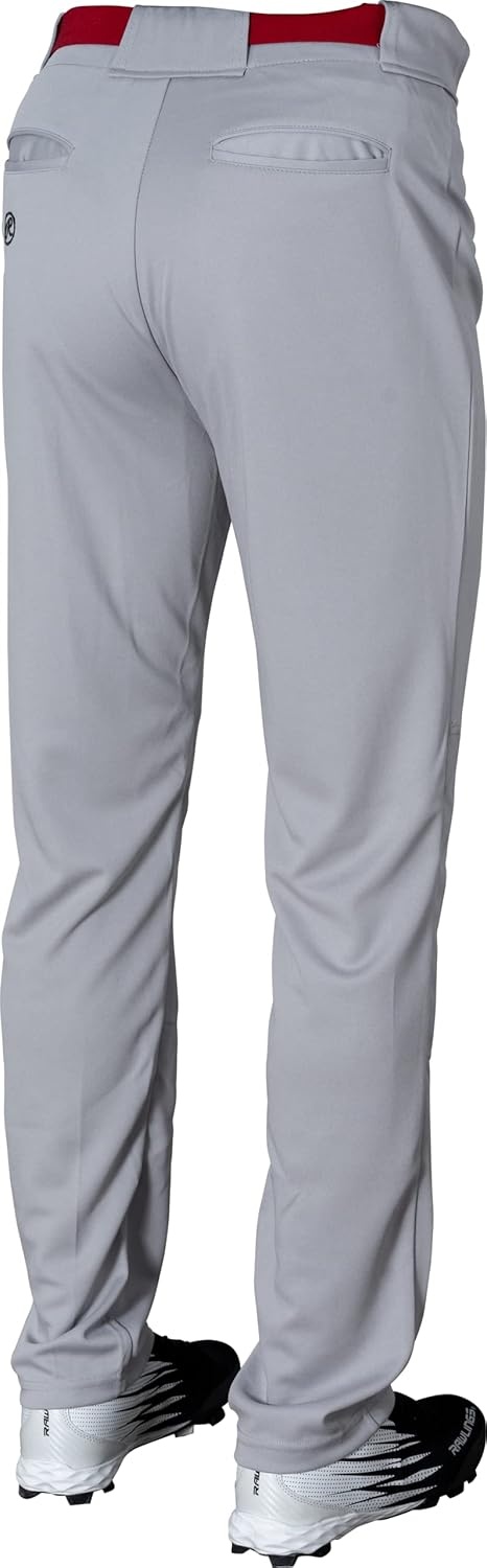 image:imageRawlings SemiRelaxed Full Length Baseball Pant  Solid amp Piped Options  Youth Sizes  Multiple ColorsGrey