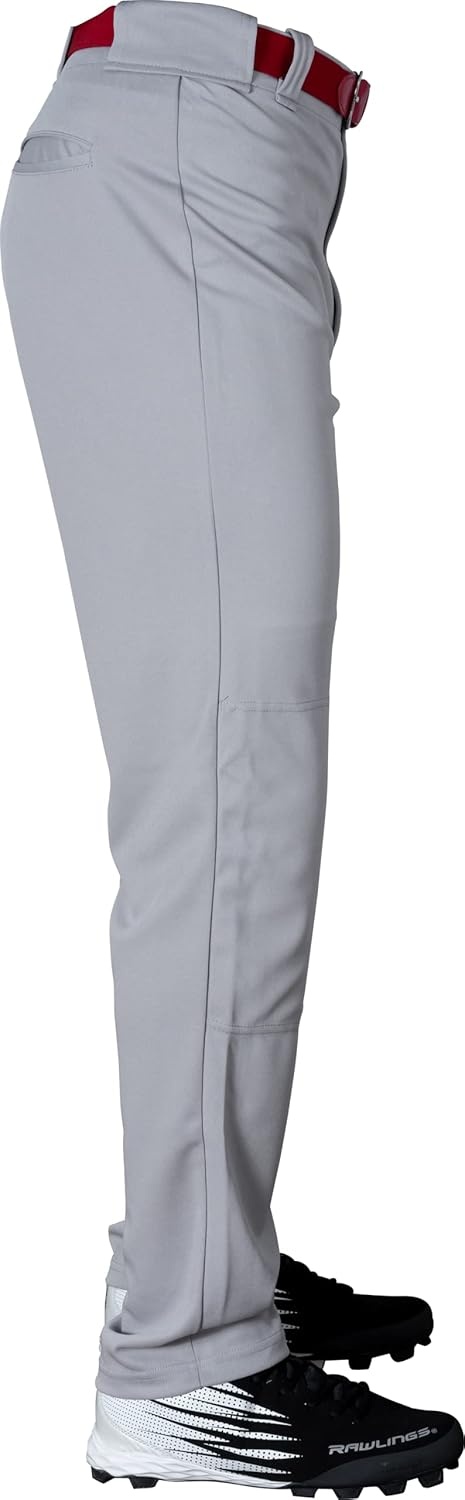 image:imageRawlings SemiRelaxed Full Length Baseball Pant  Solid amp Piped Options  Youth Sizes  Multiple ColorsGrey