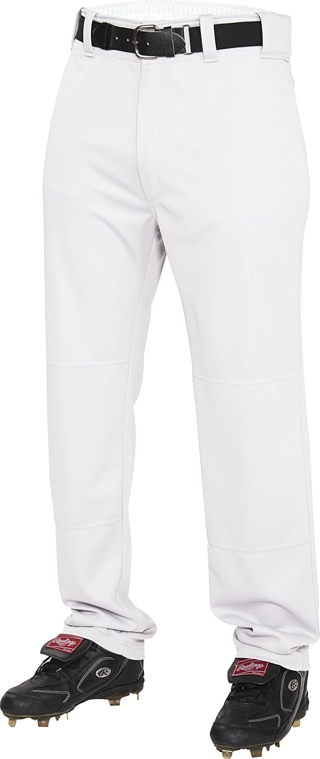 image:imageRawlings SemiRelaxed Full Length Baseball Pant  Solid amp Piped Options  Youth Sizes  Multiple ColorsWhite