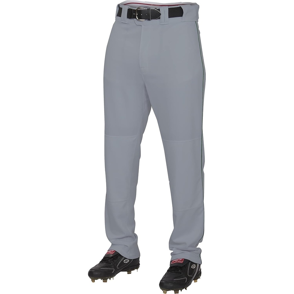 image:imageRawlings  PRO 150 Series Baseball Pants  Full Length SemiRelaxed Fit  Youth Sizes  Piped  Multiple ColorsGreyDark Green