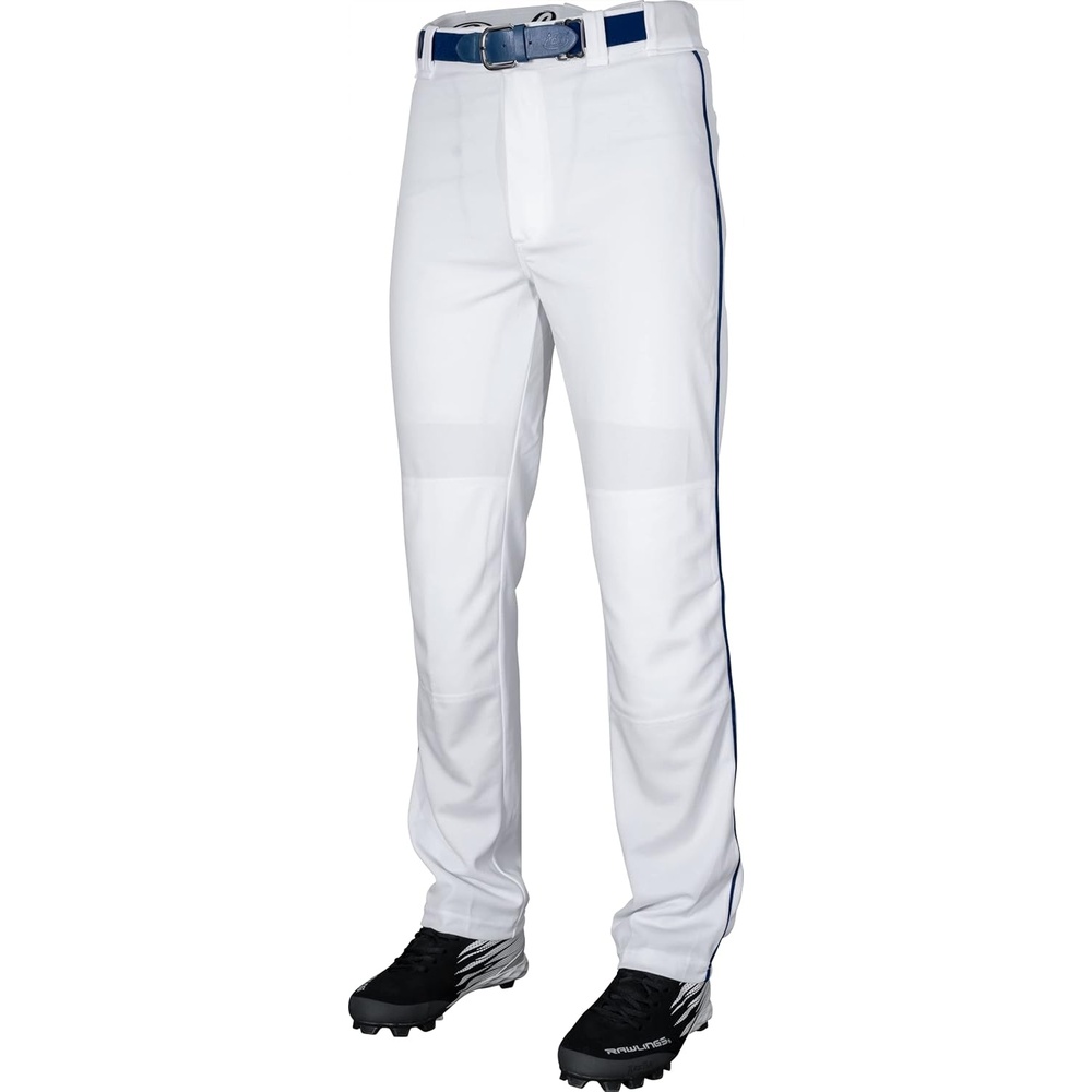image:imageRawlings  PRO 150 Series Baseball Pants  Full Length SemiRelaxed Fit  Youth Sizes  Piped  Multiple ColorsWhite  Navy