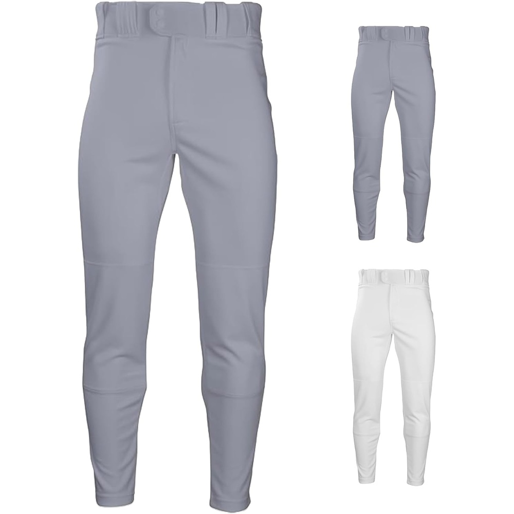 image:imageRawlings Mens Pro 150 Series Baseball Pants  Tapered Jogger Fit  Adult Sizes  Solid  Multiple ColorsGrey