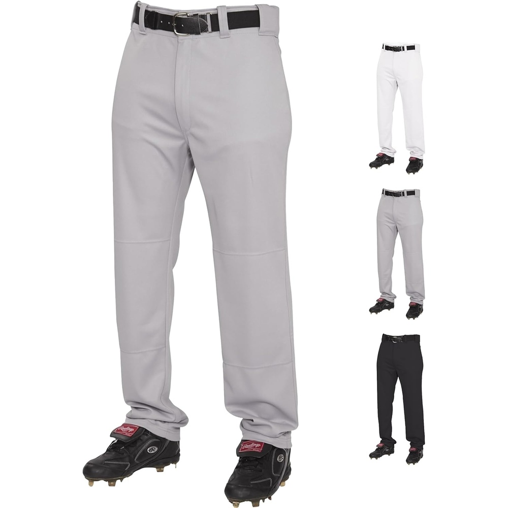 image:imageRawlings Mens SemiRelaxed Full Length Baseball Pants  Adult Sizes  Solid  Multiple ColorsGrey