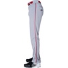 image:imageRawlings  Mens SemiRelaxed Full Length Baseball Pants  Piped  Adult Sizes  Multiple ColorsGrey  Scarlet