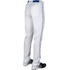 image:imageRawlings  Mens SemiRelaxed Full Length Baseball Pants  Piped  Adult Sizes  Multiple ColorsWhite  Royal