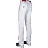 image:imageRawlings  Mens SemiRelaxed Full Length Baseball Pants  Piped  Adult Sizes  Multiple ColorsWhite  Scarlet