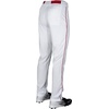 image:imageRawlings  Mens SemiRelaxed Full Length Baseball Pants  Piped  Adult Sizes  Multiple ColorsWhite  Scarlet
