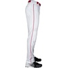 image:imageRawlings  Mens SemiRelaxed Full Length Baseball Pants  Piped  Adult Sizes  Multiple ColorsWhite  Scarlet