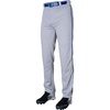 image:imageRawlings  Mens SemiRelaxed Full Length Baseball Pants  Piped  Adult Sizes  Multiple ColorsGrey  Royal